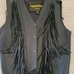 Leather Fringed Vest
